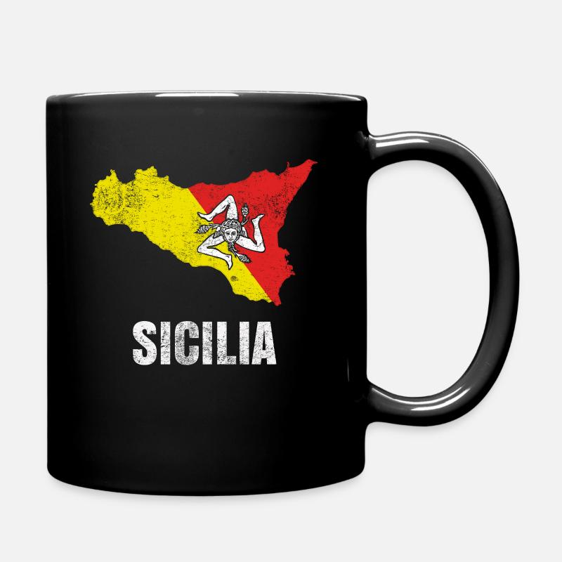Sizilien Süd Italien - Tasse einfarbig - Schwarz