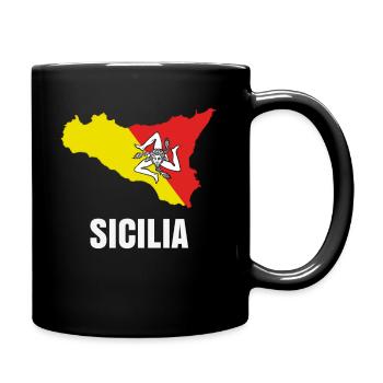 Sicile Italie du sud - Mug uni - noir - Droite