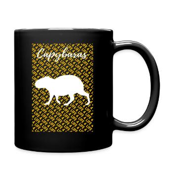 Pet Capybara Tshirt - Tasse einfarbig - Schwarz - Rechts