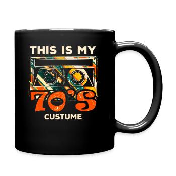 70s 1970s 70 Years Seventies Music Disco Costume - Full Colour Mug - black - Right