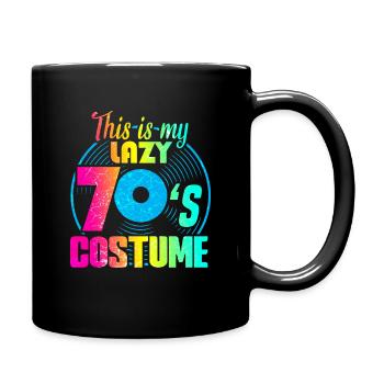 70s 1970s 70s music disco costume - Full Colour Mug - black - Right