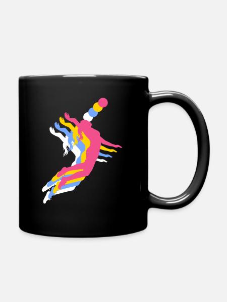 Volley-ball de beach-volley - Mug uni - noir