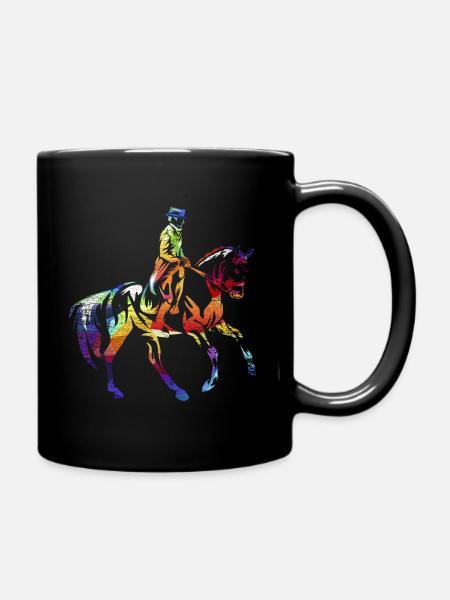 Dressage gift - Full Colour Mug - black