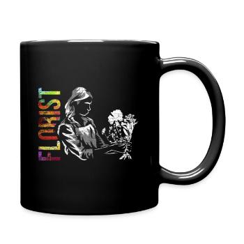 Floristen Geschenk - Tasse einfarbig - Schwarz - Rechts
