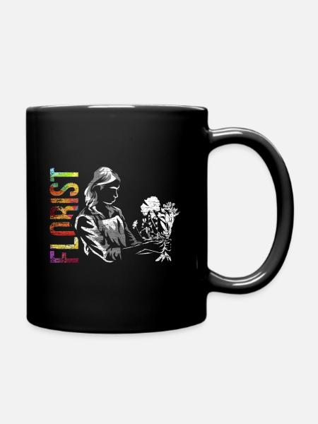Floristen Geschenk - Tasse einfarbig - Schwarz