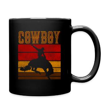 Cowboy Wilder Westen - Tasse einfarbig - Schwarz - Rechts