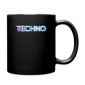 Techno - Mug uni - noir - Droite