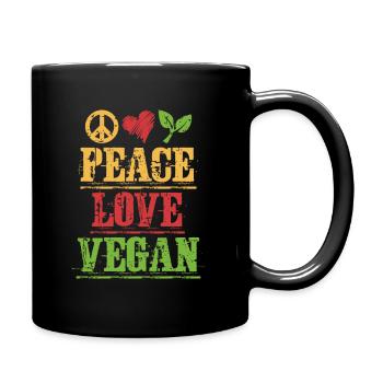 végétalien - Mug uni - noir - Droite