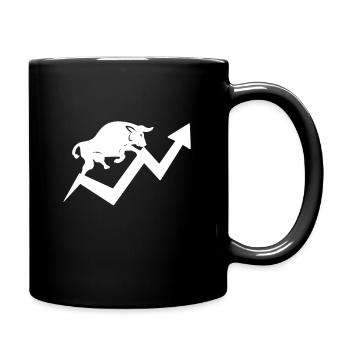 Actions Bourse bulle ours Trader Mindset Cadeau - Mug uni - noir - Droite