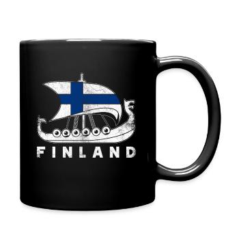 Finland Finne - Tasse einfarbig - Schwarz - Rechts