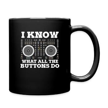 DJ techno - Mug uni - noir - Droite