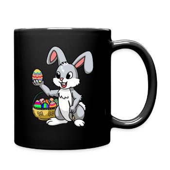 Osterhase Pâques oeufs Oeufs Joyeuses Pâques Enfant - Mug uni - noir - Droite