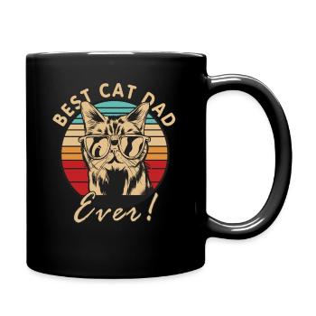 Meilleur cadeau de fête des pères papa chat - Mug uni - noir - Droite