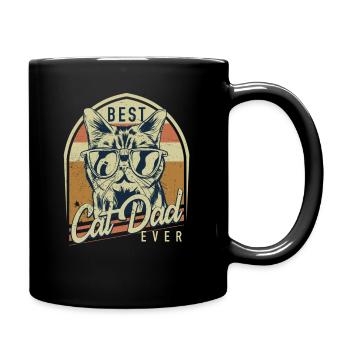 Best Cat Dad Ever - Full Colour Mug - black - Right