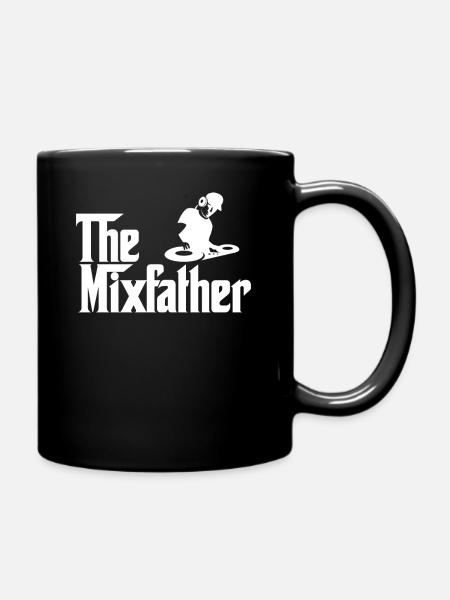 The Mixfather Dj Disc Jockey gift - Full Colour Mug - black