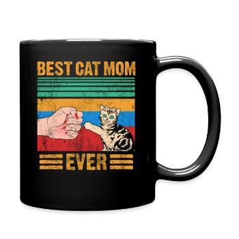Best Cat Mom Ever - Full Colour Mug - black - Right