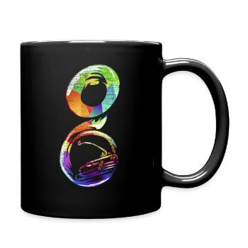 Sousaphon Geschenk - Tasse einfarbig - Schwarz - Rechts