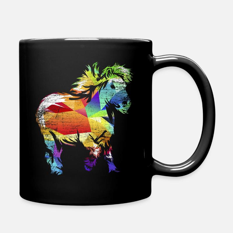 Shetlandpony Geschenk - Tasse einfarbig - Schwarz