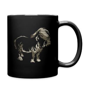 Shetlandpony Geschenk - Tasse einfarbig - Schwarz - Rechts