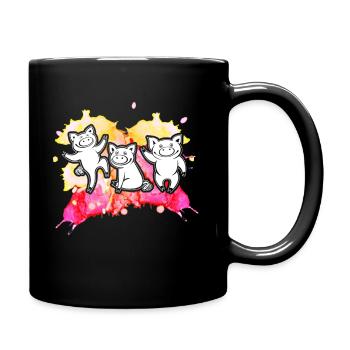Drôle Trois Petits Cochons Mignons - Mug uni - noir - Droite