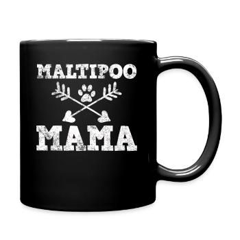Maltipoo - Tasse einfarbig - Schwarz - Rechts