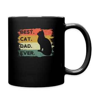 Best Cat Dad Ever - Full Colour Mug - black - Right