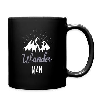 Wander homme randonnée randonneur dictons cadeau - Mug uni - noir - Droite