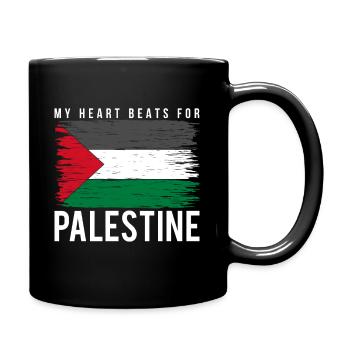 Coeur de Palestine - Mug uni - noir - Droite