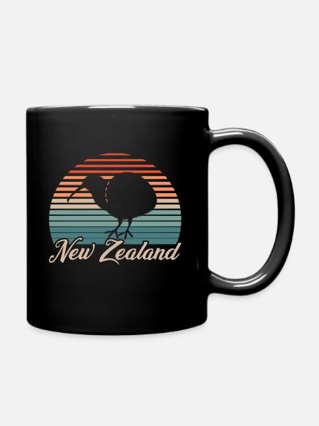 Neuseeland Neuseeländer Backpacker - Tasse einfarbig - Schwarz