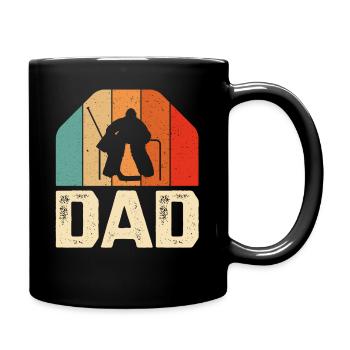 Joueur de hockey sur glace Gardien Papa Cadeaux pour la fête des pères - Mug uni - noir - Droite