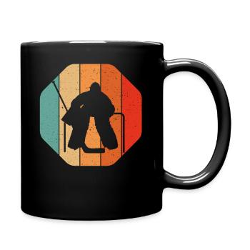 vintage ice hockey goalie player gifts t-shirt - Full Colour Mug - black - Right