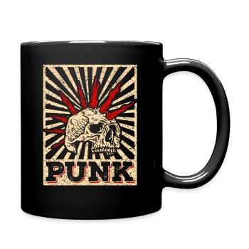 Punk music anarchy punk rock band concert gift - Full Colour Mug - black - Right
