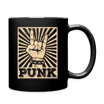 Punk music anarchy punk rock band concert gift - Full Colour Mug - black - Right