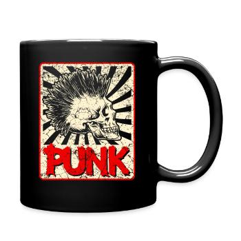 Punk music anarchy punk rock band concert gift - Full Colour Mug - black - Right
