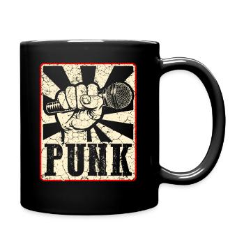 Punk music anarchy punk rock band concert gift - Full Colour Mug - black - Right