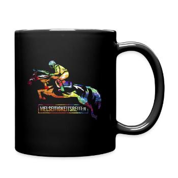 Cadeau cheval complet - Mug uni - noir - Droite