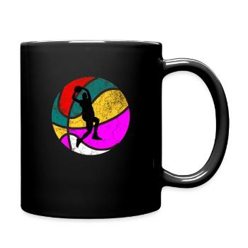 Cadeau de basket-ball vintage rétro des années 60 des années 70 - Mug uni - noir - Droite