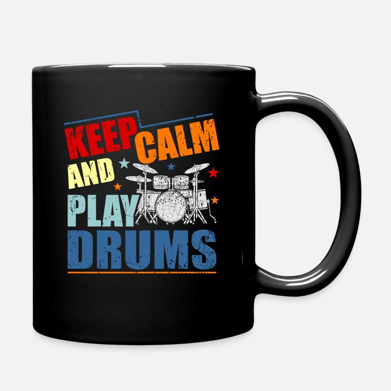Schlagzeug Schlagzeuger Drummer Geschenk - Tasse einfarbig - Schwarz