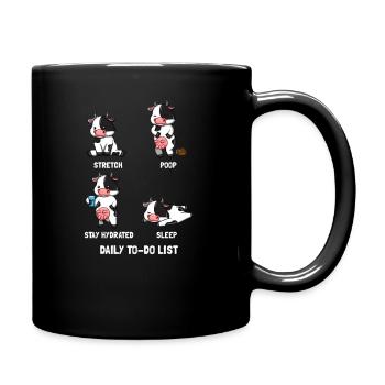 Vache à faire la liste - Mug uni - noir - Droite