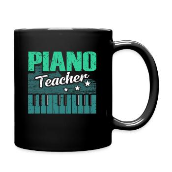 Piano Klavier - Tasse einfarbig - Schwarz - Rechts