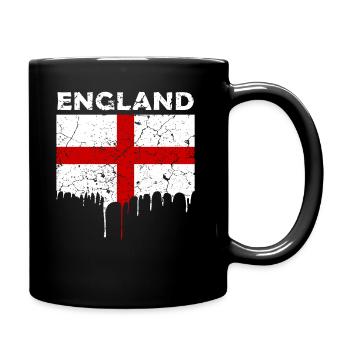 England Flagge - Tasse einfarbig - Schwarz - Rechts