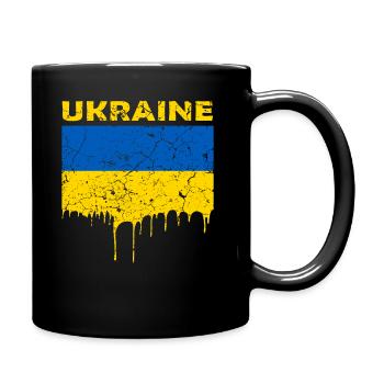 Ukraine flag - Full Colour Mug - black - Right