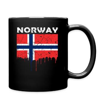 Norway Flag - Full Colour Mug - black - Right