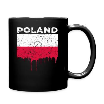 Poland Flag - Full Colour Mug - black - Right