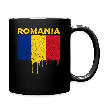 Romania - Full Colour Mug - black - Right