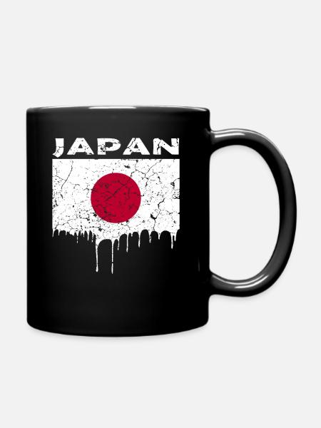 Japan flag - Full Colour Mug - black