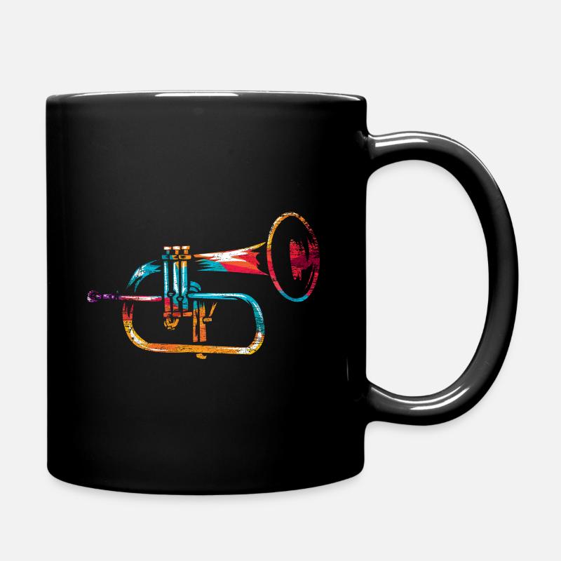 Flügelhorn Geschenk - Tasse einfarbig - Schwarz