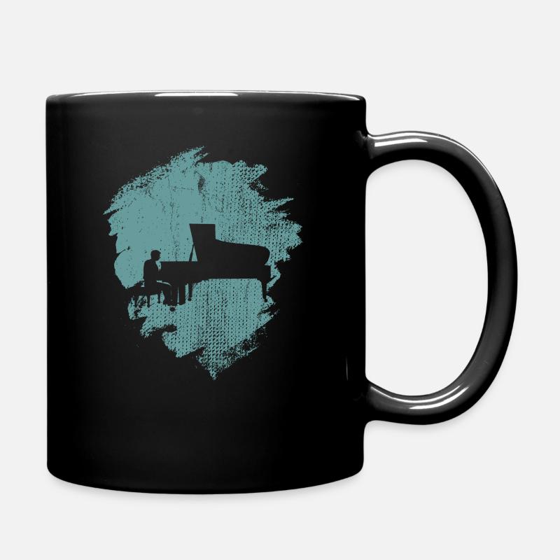 Piano Klavier - Tasse einfarbig - Schwarz