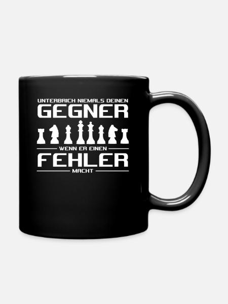 Schach Spruch - Tasse einfarbig - Schwarz