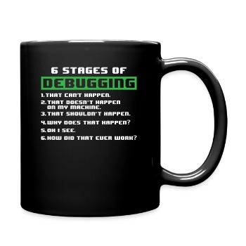 Debugging programmer - Full Colour Mug - black - Right